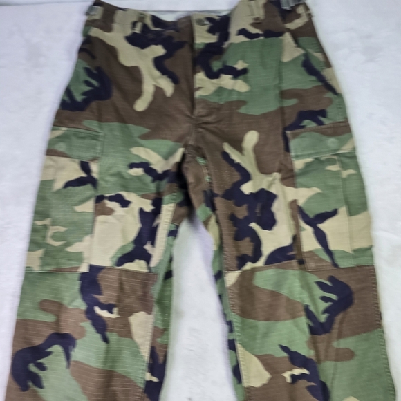 Vintage Military Cargo Pants Mens Medium Long Trousers Weather Woodland Combat - Picture 3 of 9